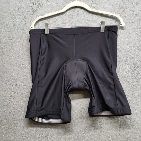 Canari Men Cycling Shorts Large Black Solid Logo Padded - Picture 1 of 11